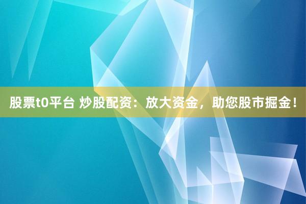 股票t0平台 炒股配资：放大资金，助您股市掘金！