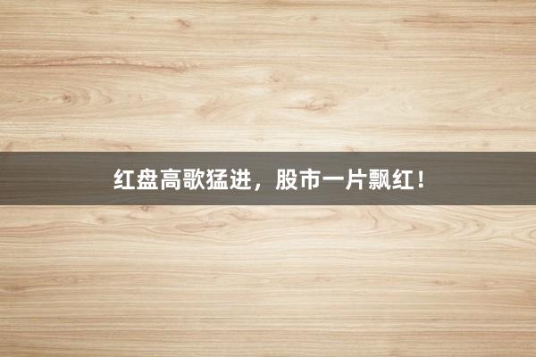 红盘高歌猛进，股市一片飘红！
