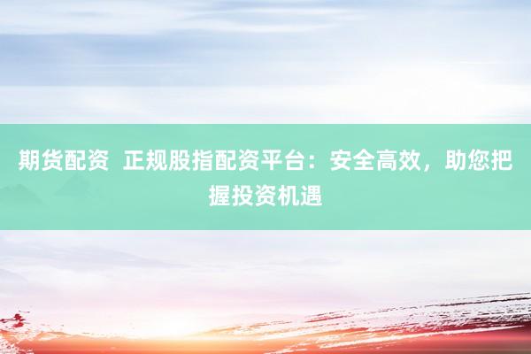 期货配资  正规股指配资平台：安全高效，助您把握投资机遇
